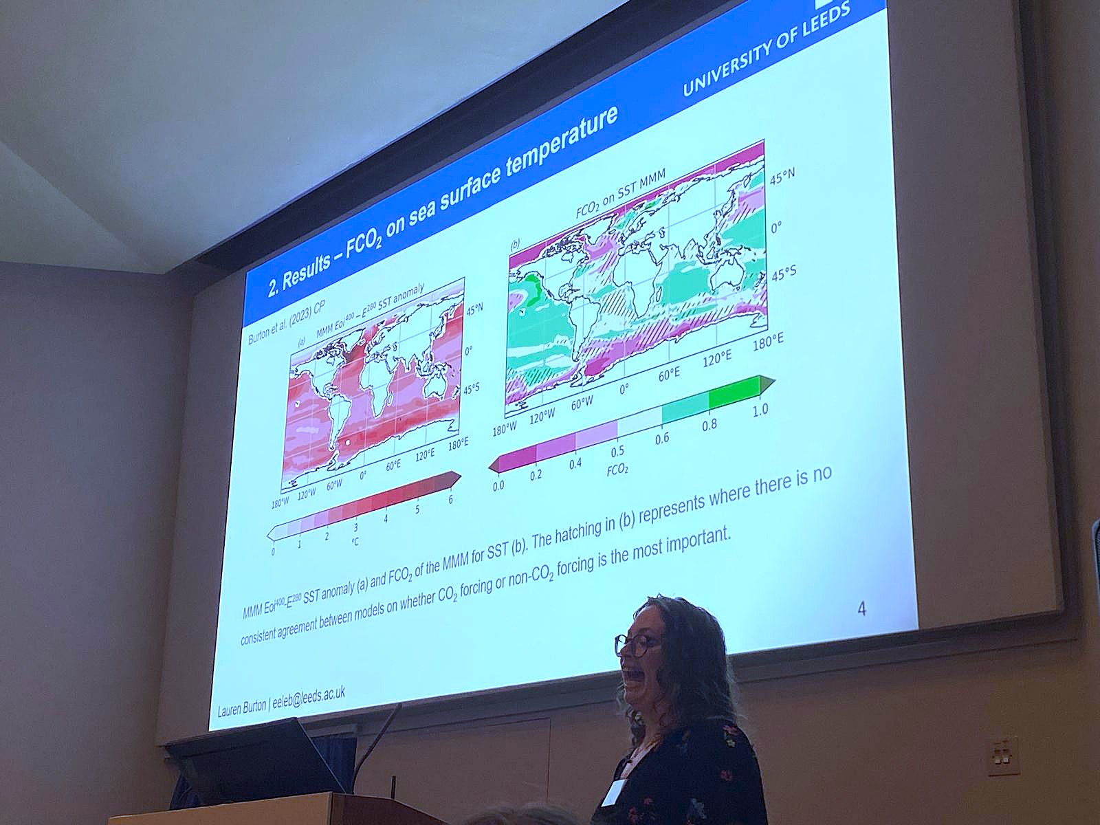 Lauren giving a talk at PACS2023