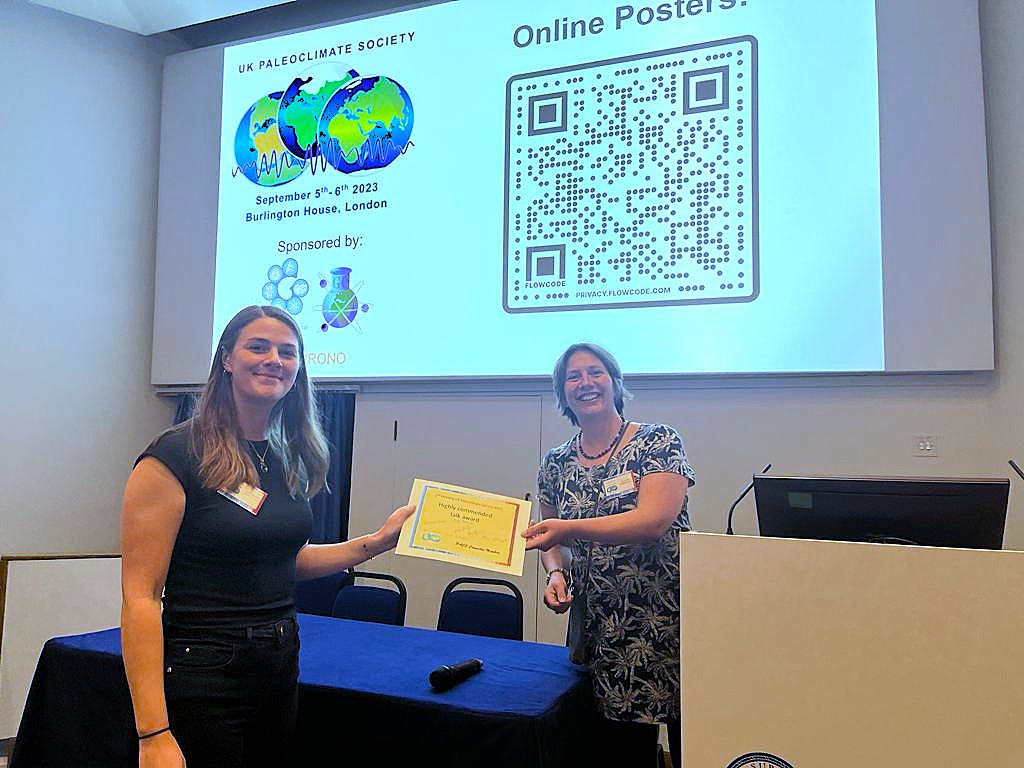 A prize being awarded at PACS2023