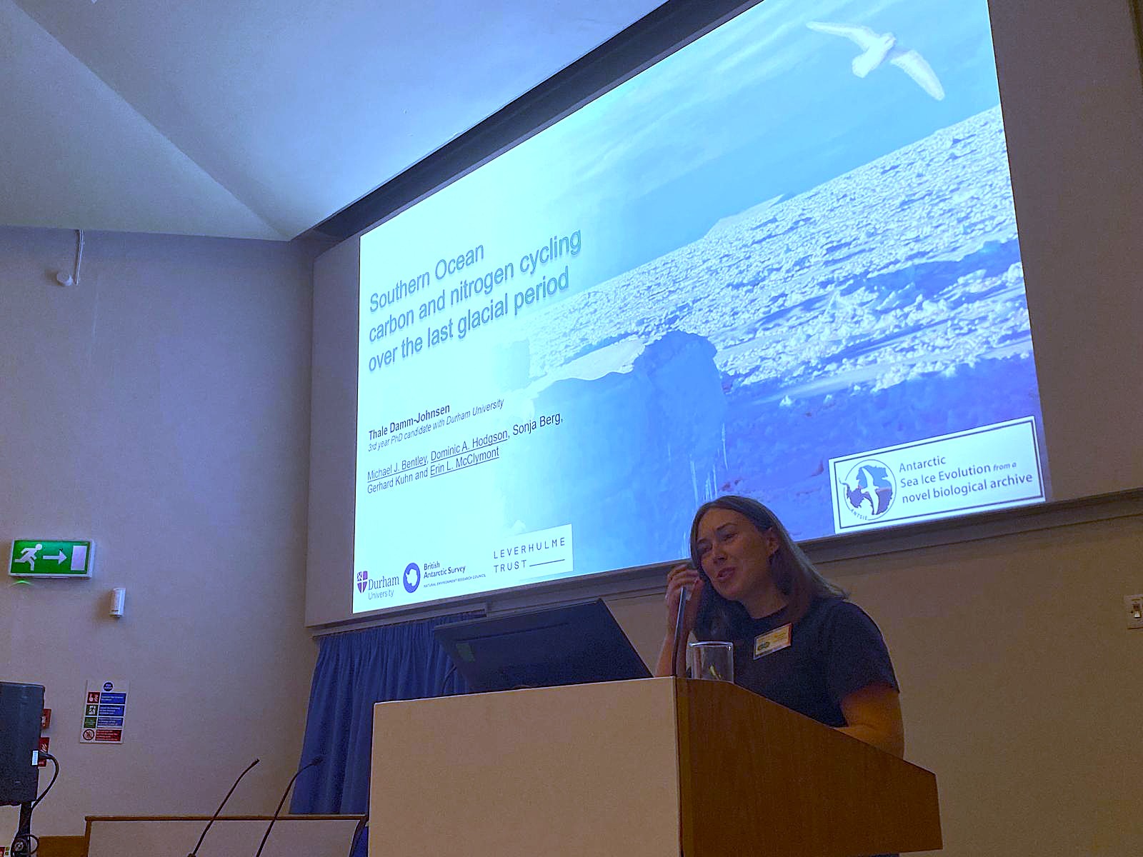 Thale giving a talk at PACS2023